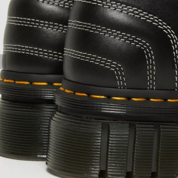 Dr martens AUDRICK WHITE STITCH LEATHER PLATFORM LACE UP BOOTS - Picture 5 of 15